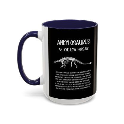 Fossil Ankylosaurus Mug with Detailed White Graphic Amazing Gift for the Dino Lovers in your life