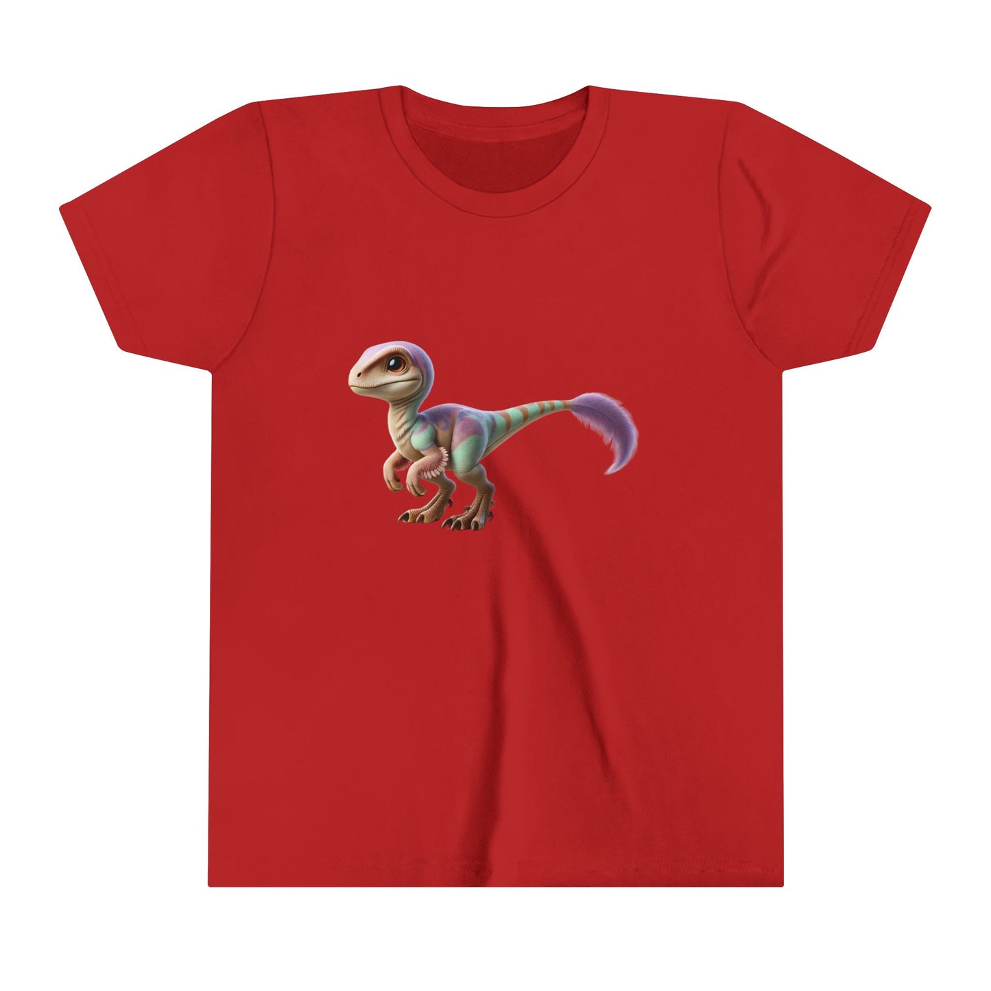 Youth Dreamy Pastel Velociraptor Tee – Soft & Stylish Dino Vibes in Lavender & Mint! 🦖💜🌿 - Unisex Jersey Short Sleeve Tee Super Comfy Dino T-Shirt Gift