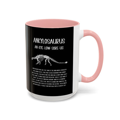 Fossil Ankylosaurus Mug with Detailed White Graphic Amazing Gift for the Dino Lovers in your life