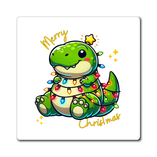 Merry Christmas - Chonky Tree Rex Magnets the perfect gift for the cute dinosaur lovers in your life