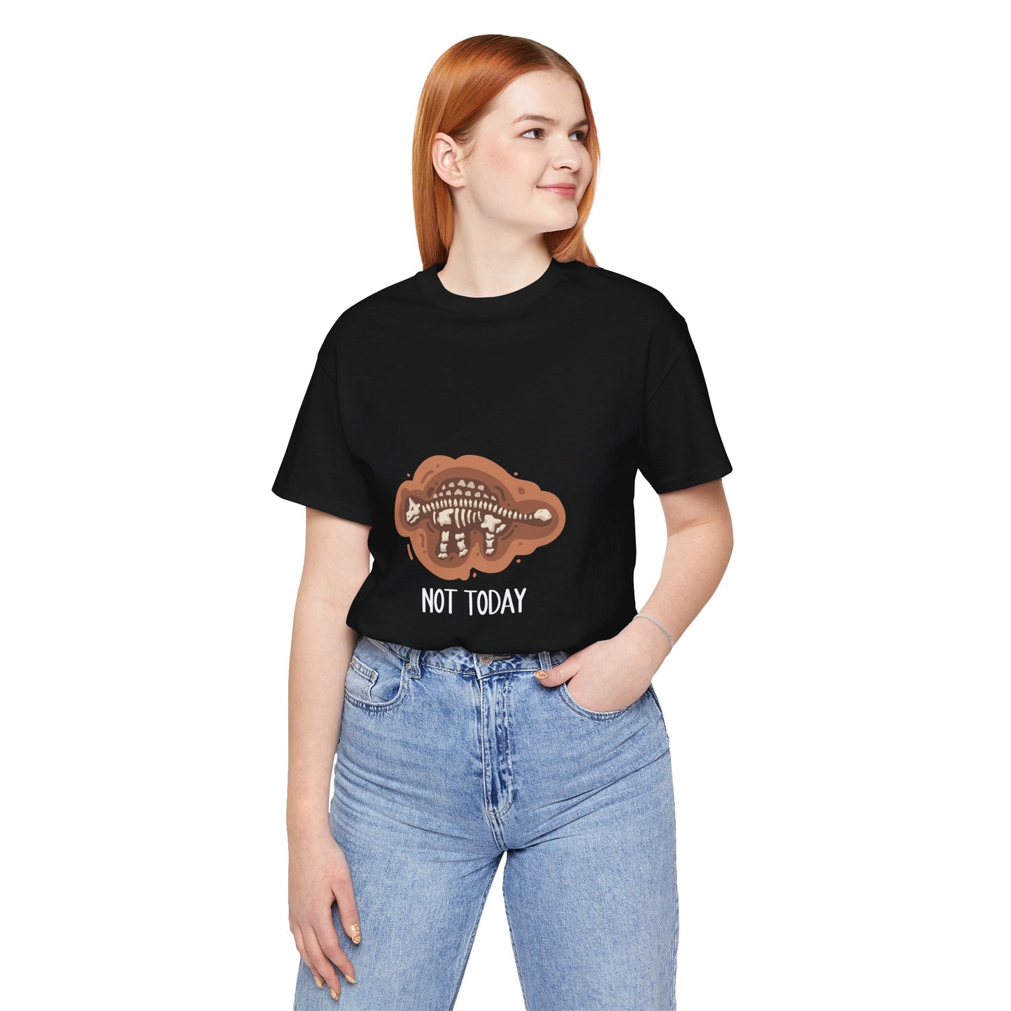 Ankylosaurus Not Today Graphic - Unisex Jersey Short Sleeve Tee Super Comfy Dino T-Shirt Gift