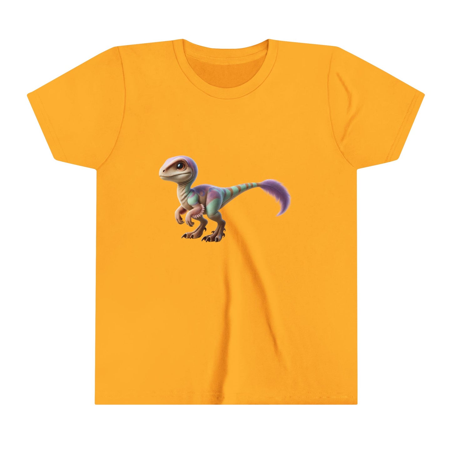 Youth Dreamy Pastel Velociraptor Tee – Soft & Stylish Dino Vibes in Lavender & Mint! 🦖💜🌿 - Unisex Jersey Short Sleeve Tee Super Comfy Dino T-Shirt Gift