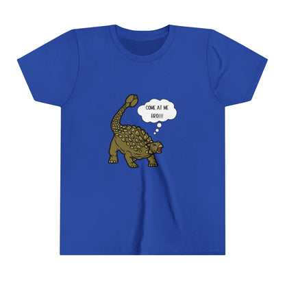 Youth Ankylosaurus Come at me Bro Graphic - Unisex Jersey Short Sleeve Tee Super Comfy Dino T-Shirt Gift