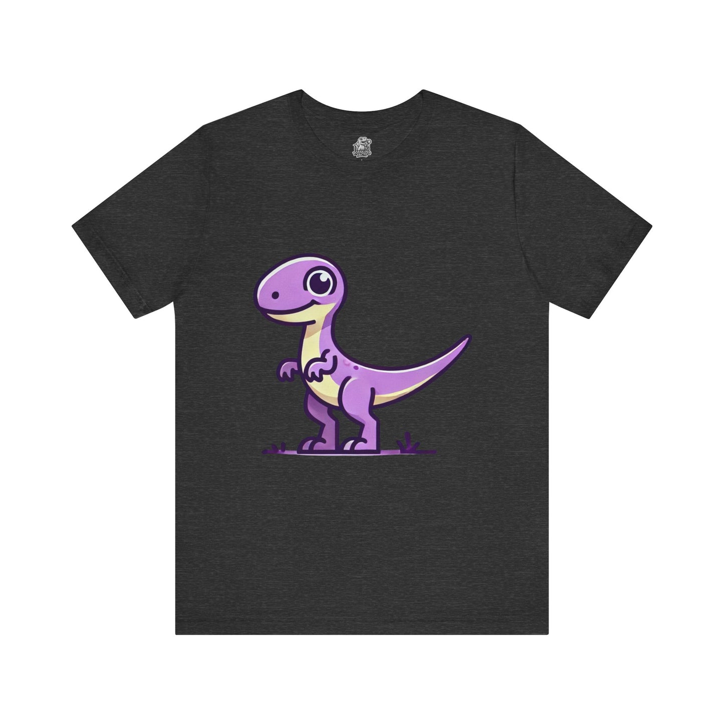 Cute Purple Cartoon Velociraptor - Unisex Jersey Short Sleeve Tee Super Comfy Dino T-Shirt Gift