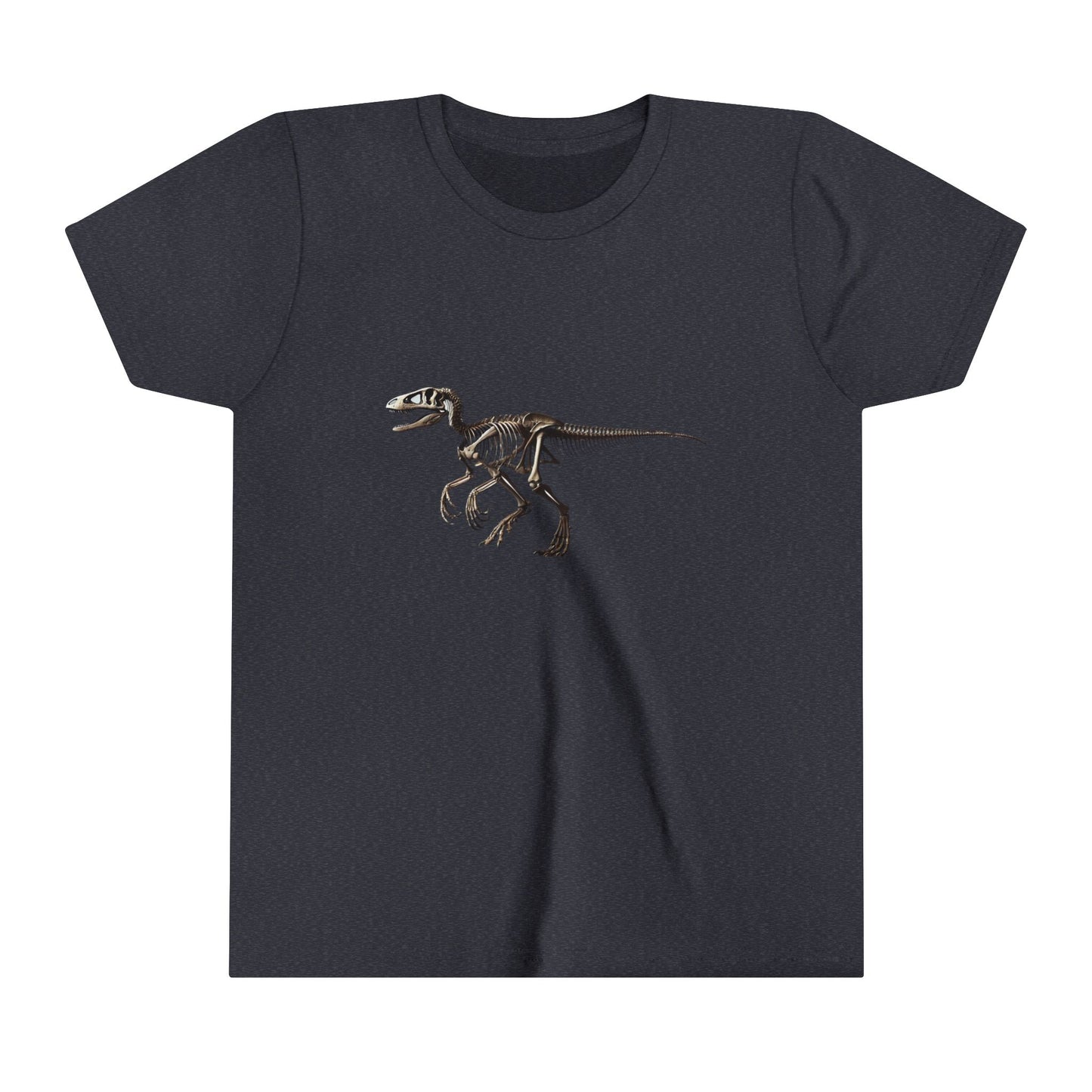 Youth Velociraptor Skeleton Tee – Classic Fossil Design for Dinosaur Enthusiasts! 🦖💀🦴 - Unisex Jersey Short Sleeve Tee Super Comfy Dino T-Shirt Gift