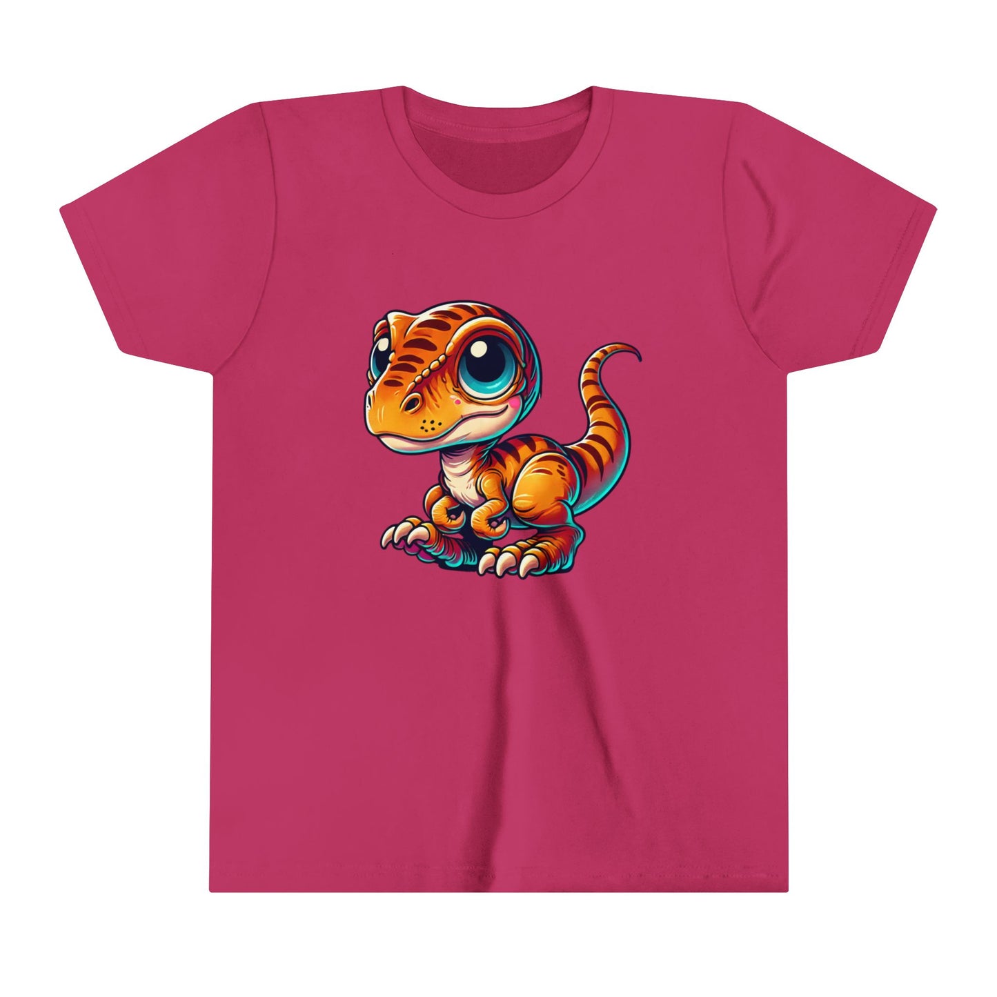 Youth Adorable Orange Baby Dinosaur Plush – Perfect for Kids and Dino Fans! - Unisex Jersey Short Sleeve Tee Super Comfy Dino T-Shirt Gift