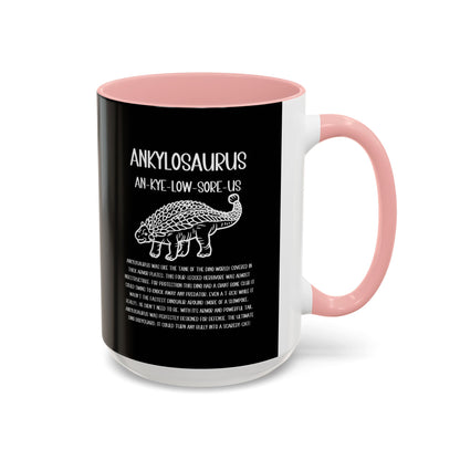 Outlined Ankylosaurus Mug with Detailed White Graphic Amazing Gift for the Dino Lovers in your life