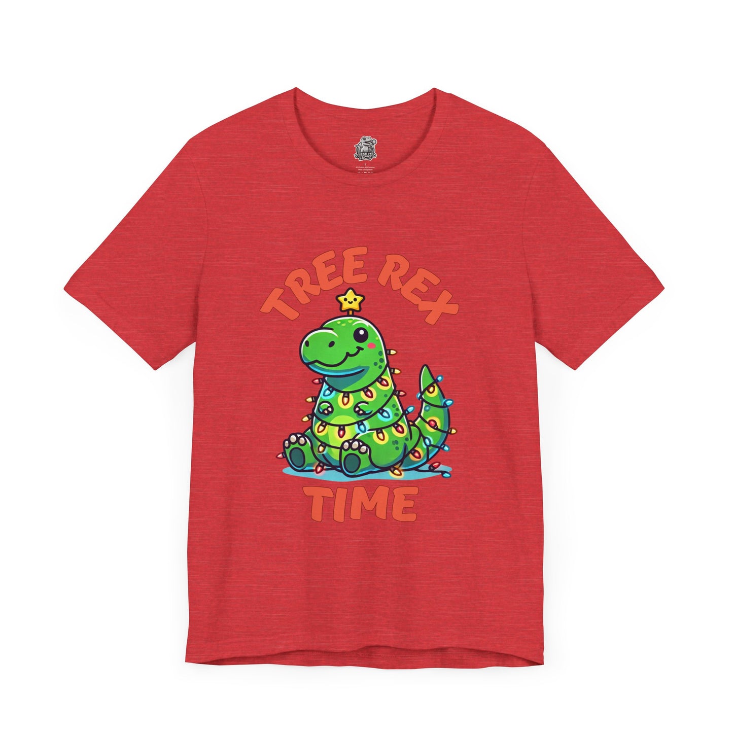 Tree Rex Time Christmas Jerry - Unisex Jersey Short Sleeve Tee Super Comfy Dino T-Shirt Gift