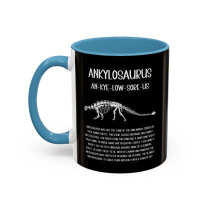 Fossil Ankylosaurus Mug with Detailed White Graphic Amazing Gift for the Dino Lovers in your life