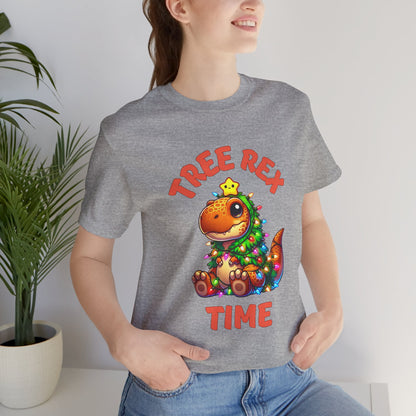 Tree Rex Time Christmas Kevin - Unisex Jersey Short Sleeve Tee Super Comfy Dino T-Shirt Gift