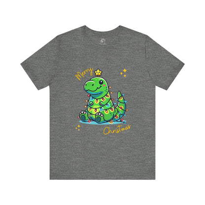 Tree Rex Merry Christmas Jerry - Unisex Jersey Short Sleeve Tee Super Comfy Dino T-Shirt Gift