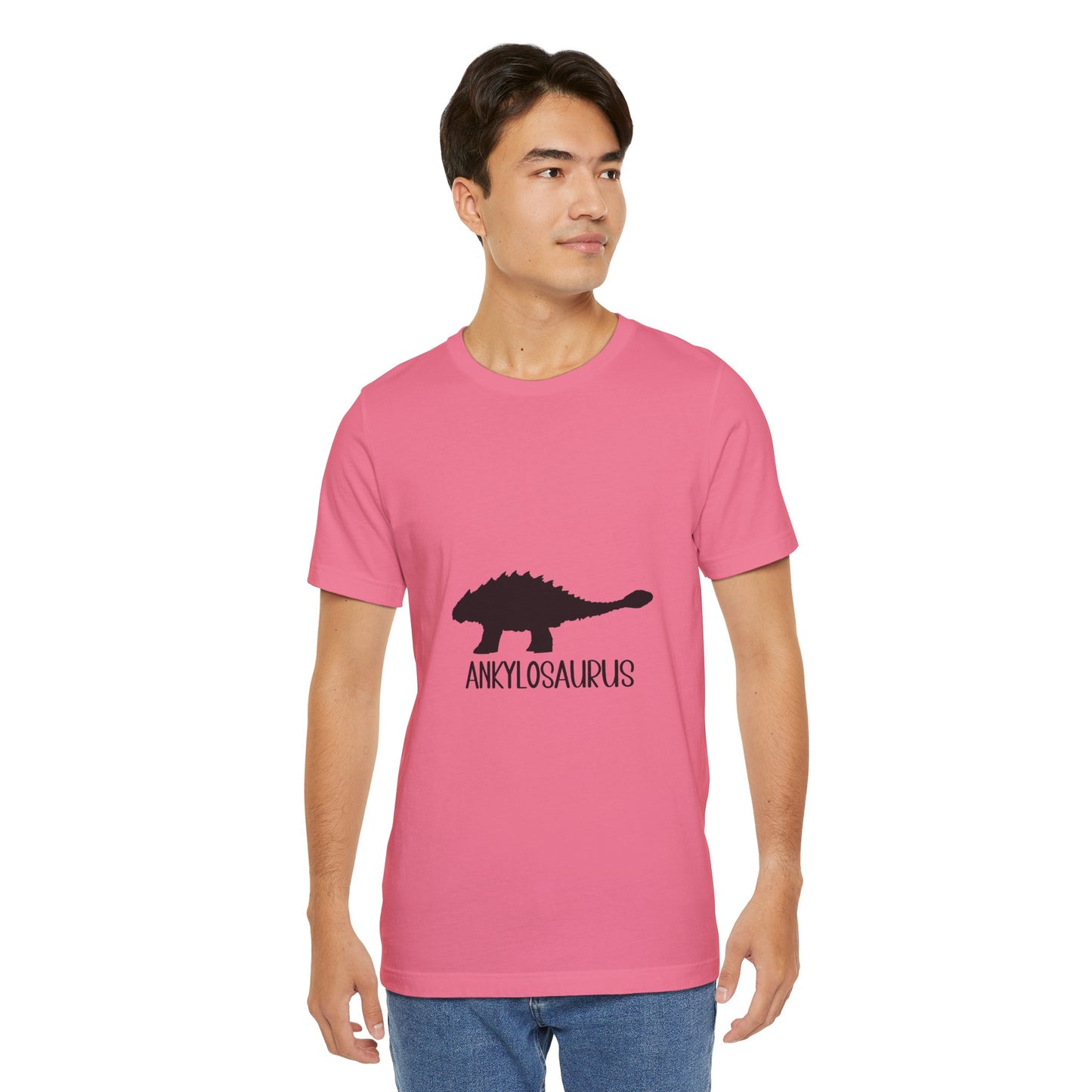 Ankylosaurus Black Text - Unisex Jersey Short Sleeve Tee Super Comfy Dino T-Shirt Gift