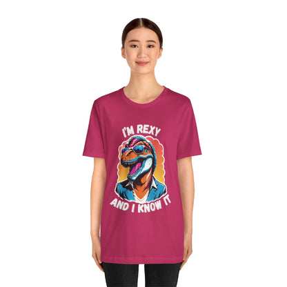 Swagger Rex – I’m Rexy and I Know It Unisex T-Shirt with Cool Sunglasses & Retro Style