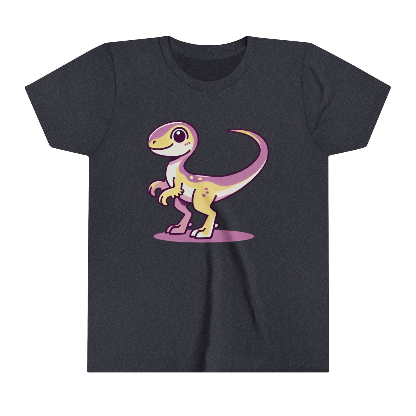 Youth Cute Purple Dino T-Shirt – Perfect for Kids Who Love Dinosaurs! 🦕💜 - Unisex Jersey Short Sleeve Tee Super Comfy Dino T-Shirt Gift