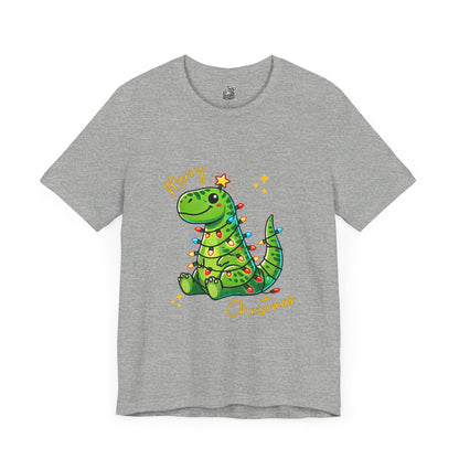 Tree Rex Merry Christmas Devan - Unisex Jersey Short Sleeve Tee Super Comfy Dino T-Shirt Gift