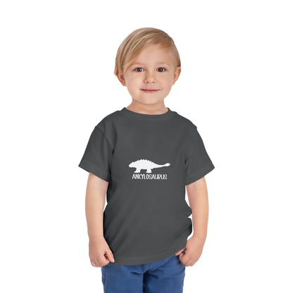 Toddler Ankylosaurus Black Graphics - Unisex Jersey Short Sleeve Tee Super Comfy Dino T-Shirt Gift