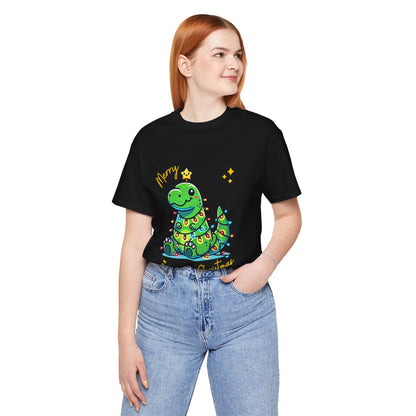 Tree Rex Merry Christmas Jerry - Unisex Jersey Short Sleeve Tee Super Comfy Dino T-Shirt Gift