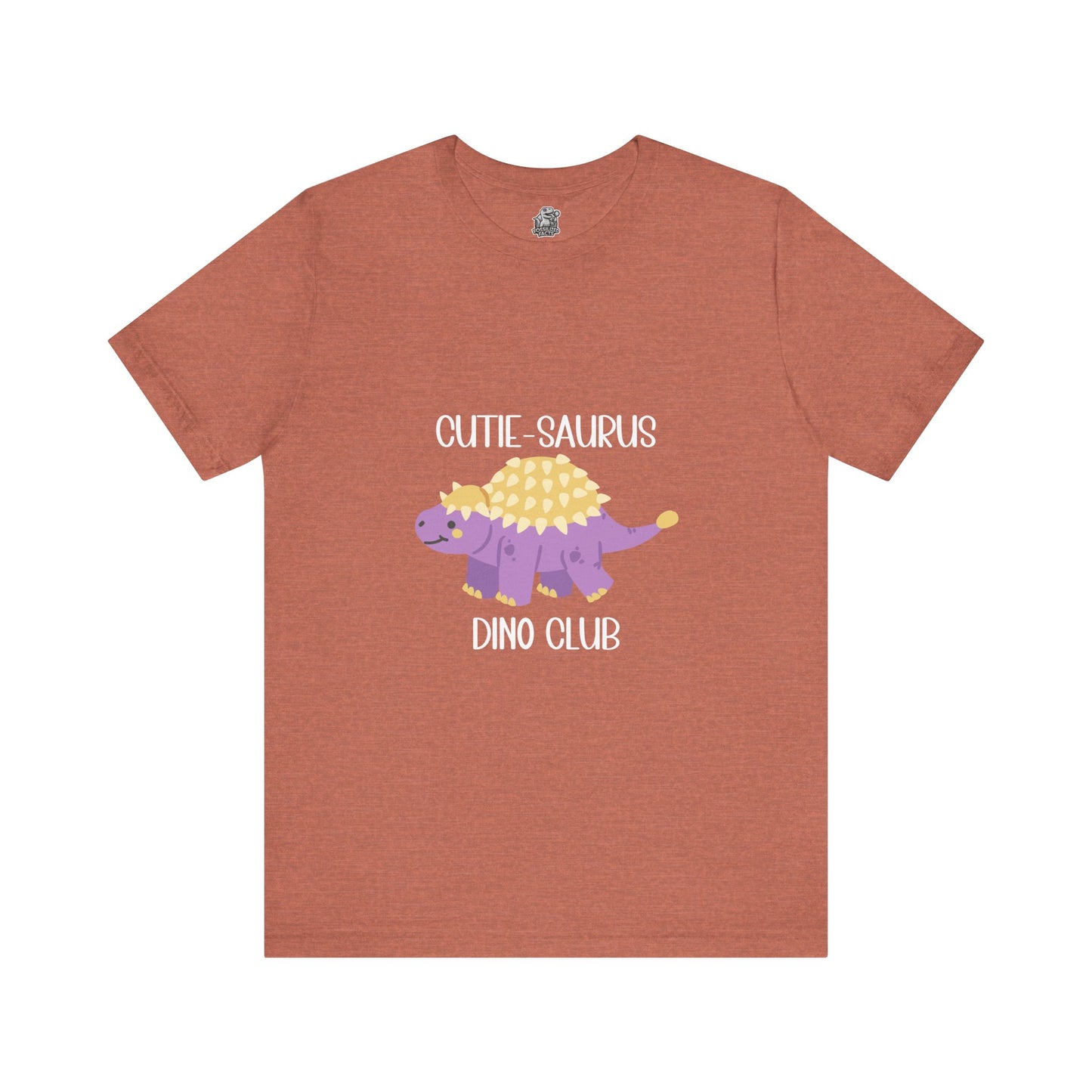 Ankylosaurus Ankylosaurus Cutie Saurus Dino Club Purple - White Graphic - Unisex Jersey Short Sleeve Tee Super Comfy Dino T-Shirt Gift