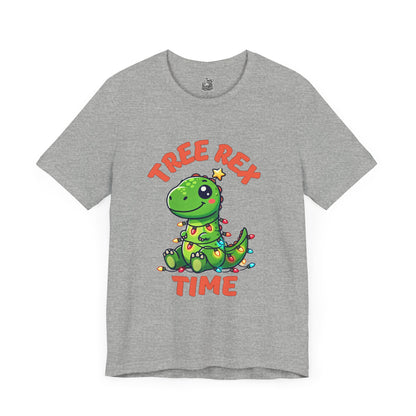 Tree Rex Time Christmas Steve - Unisex Jersey Short Sleeve Tee Super Comfy Dino T-Shirt Gift