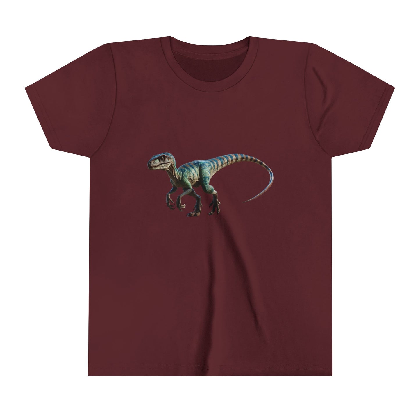 Youth Vibrant Velociraptor Adventure Tee – Unleash Your Inner Dino Explorer with Fierce Style! 🦖🌈 - Unisex Jersey Short Sleeve Tee Super Comfy Dino T-Shirt Gift