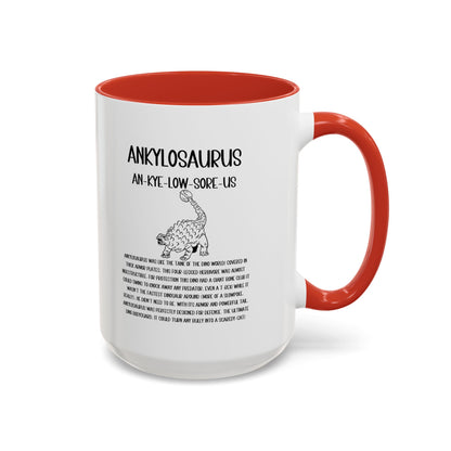 Defensive  Ankylosaurus Mug with Detailed Black Graphic Amazing Gift for the Dino Lovers in your life