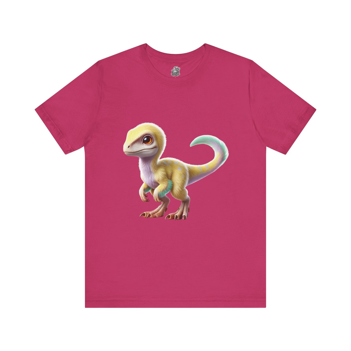 Fluffy Pastel Baby Velociraptor T-Shirt - Unisex Jersey Short Sleeve Tee Super Comfy Dino T-Shirt Gift