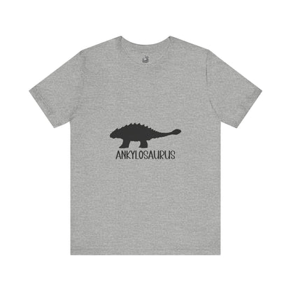 Ankylosaurus Black Text - Unisex Jersey Short Sleeve Tee Super Comfy Dino T-Shirt Gift