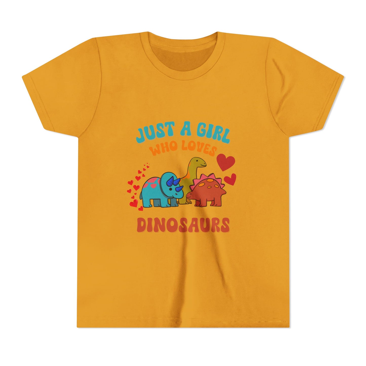 Just a Girl Who Loves Dinosaurs Youth Size T-Shirt Stem Tweens and Teens who Love Dinosaurs Tshirts