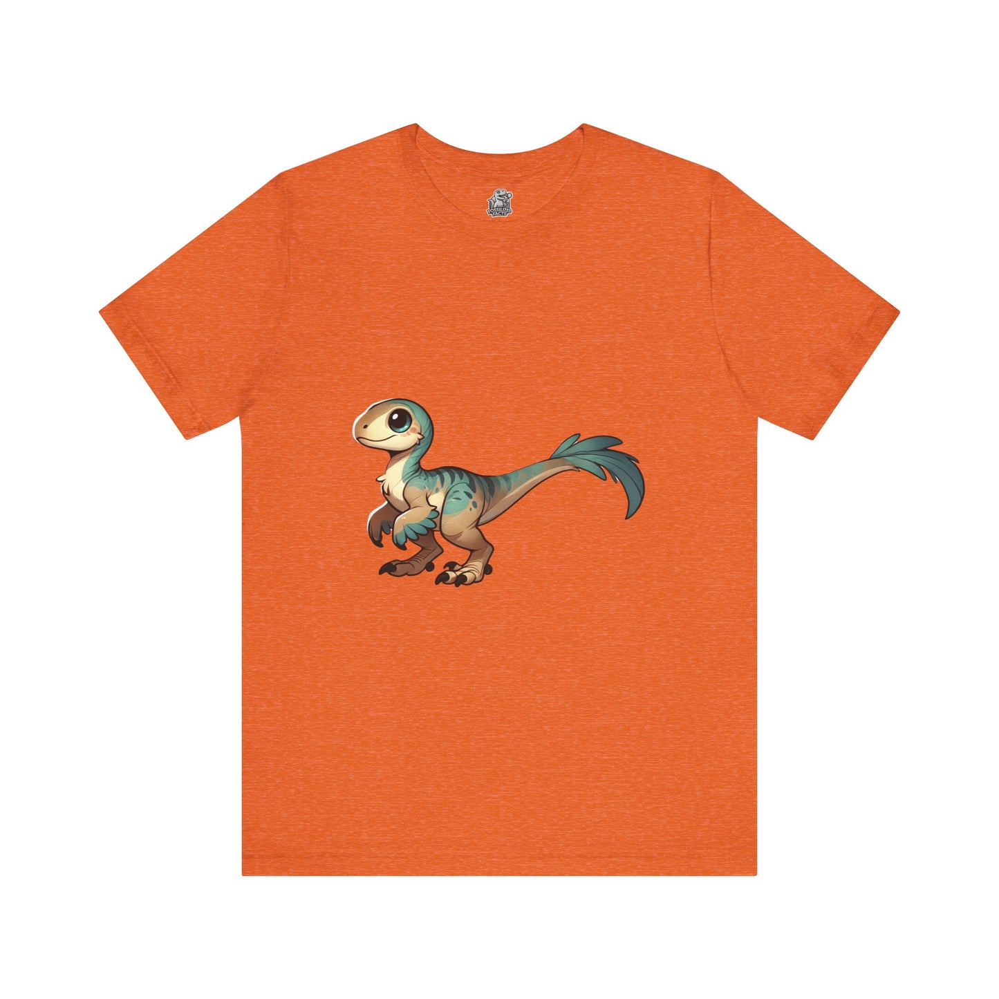 Sweet Baby Velociraptor Tee – Gentle Dino Charm in Soft Teal & Tan! 🦖💚✨ - Unisex Jersey Short Sleeve Tee Super Comfy Dino T-Shirt Gift