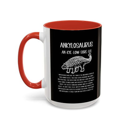 Outlined Ankylosaurus Mug with Detailed White Graphic Amazing Gift for the Dino Lovers in your life