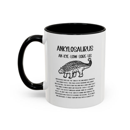 Outlined Ankylosaurus Mug with Detailed Black Graphic Amazing Gift for the Dino Lovers in your life