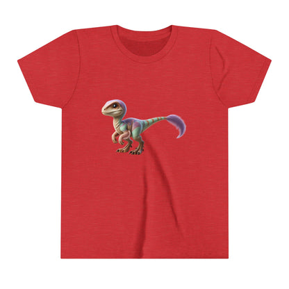 Youth Dreamy Pastel Velociraptor Tee – Soft & Stylish Dino Vibes in Lavender & Mint! 🦖💜🌿 - Unisex Jersey Short Sleeve Tee Super Comfy Dino T-Shirt Gift