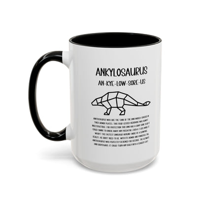 Polygon Ankylosaurus Mug with Detailed Black Graphic Amazing Gift for the Dino Lovers in your life