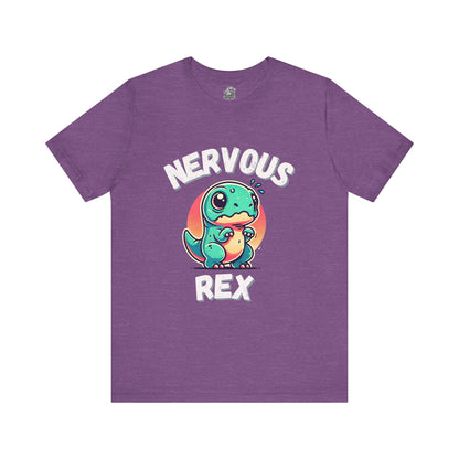 Nervous Rex Unisex T-Shirt – Cute & Funny Unisex Dinosaur Tee for All Dino Lovers