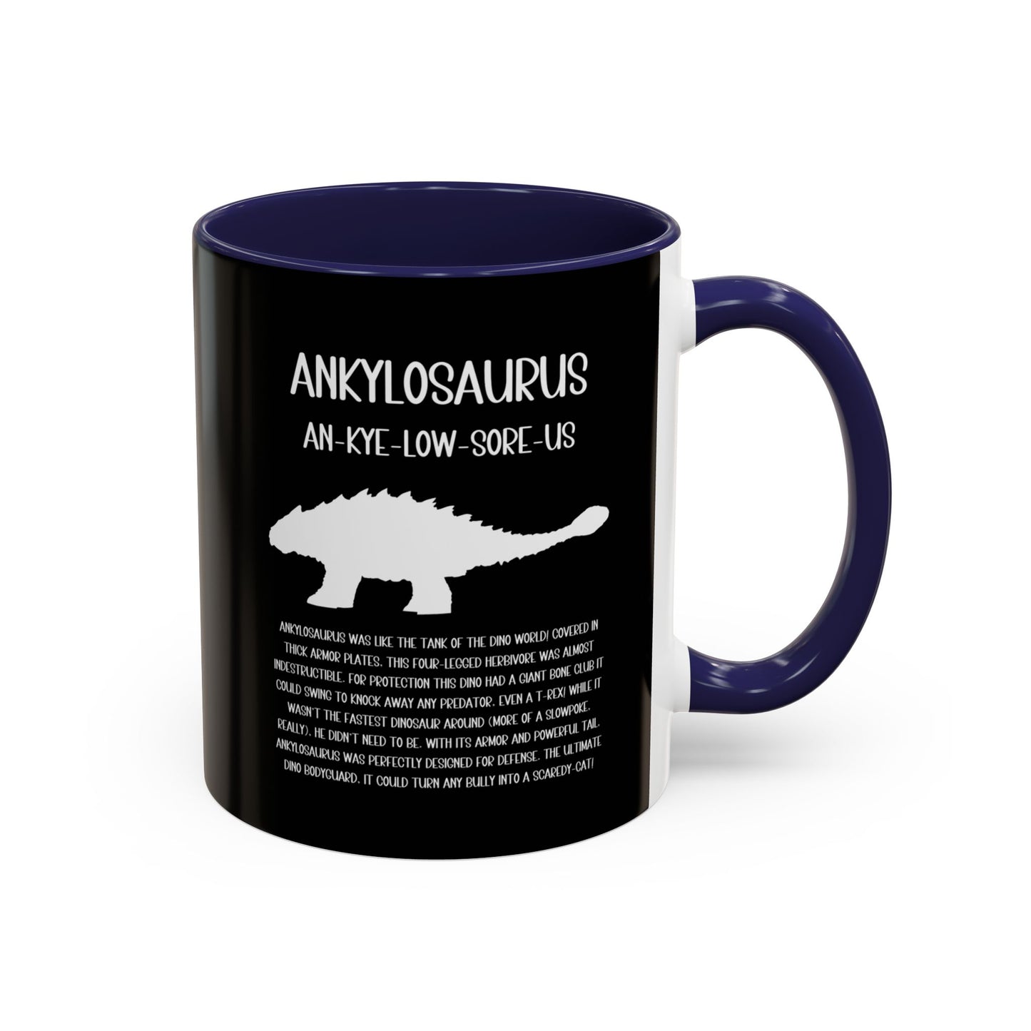 Ankylosaurus Mug with Detailed White Graphic Amazing Gift for the Dino Lovers in your life