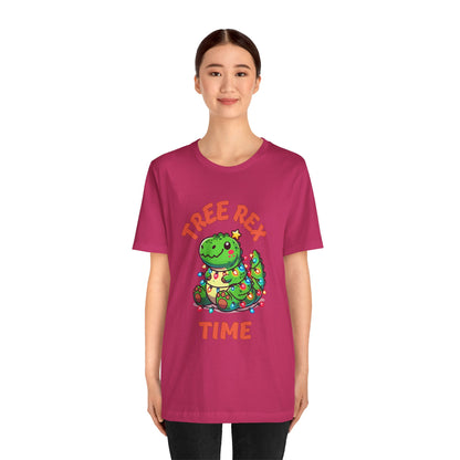 Tree Rex Time Christmas Kerry - Unisex Jersey Short Sleeve Tee Super Comfy Dino T-Shirt Gift