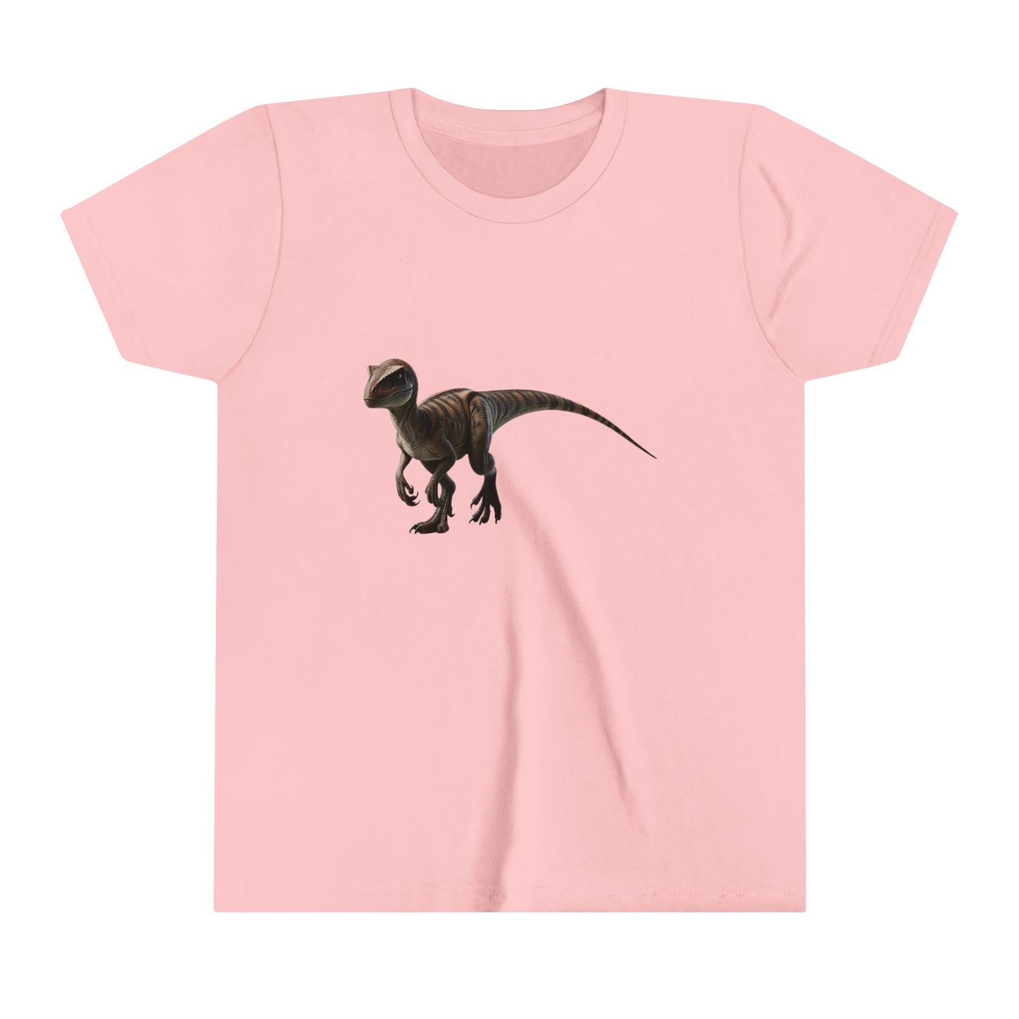 Youth Playful Velociraptor Tee – Bring Dino Adventure to Your Day! 🦖 - Unisex Jersey Short Sleeve Tee Super Comfy Dino T-Shirt Gift