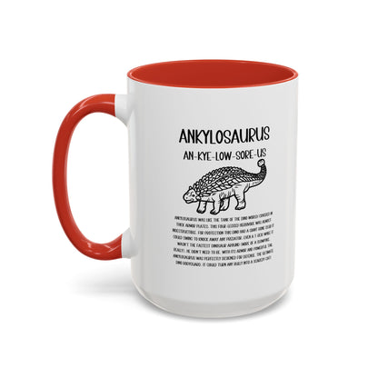 Outlined Ankylosaurus Mug with Detailed Black Graphic Amazing Gift for the Dino Lovers in your life