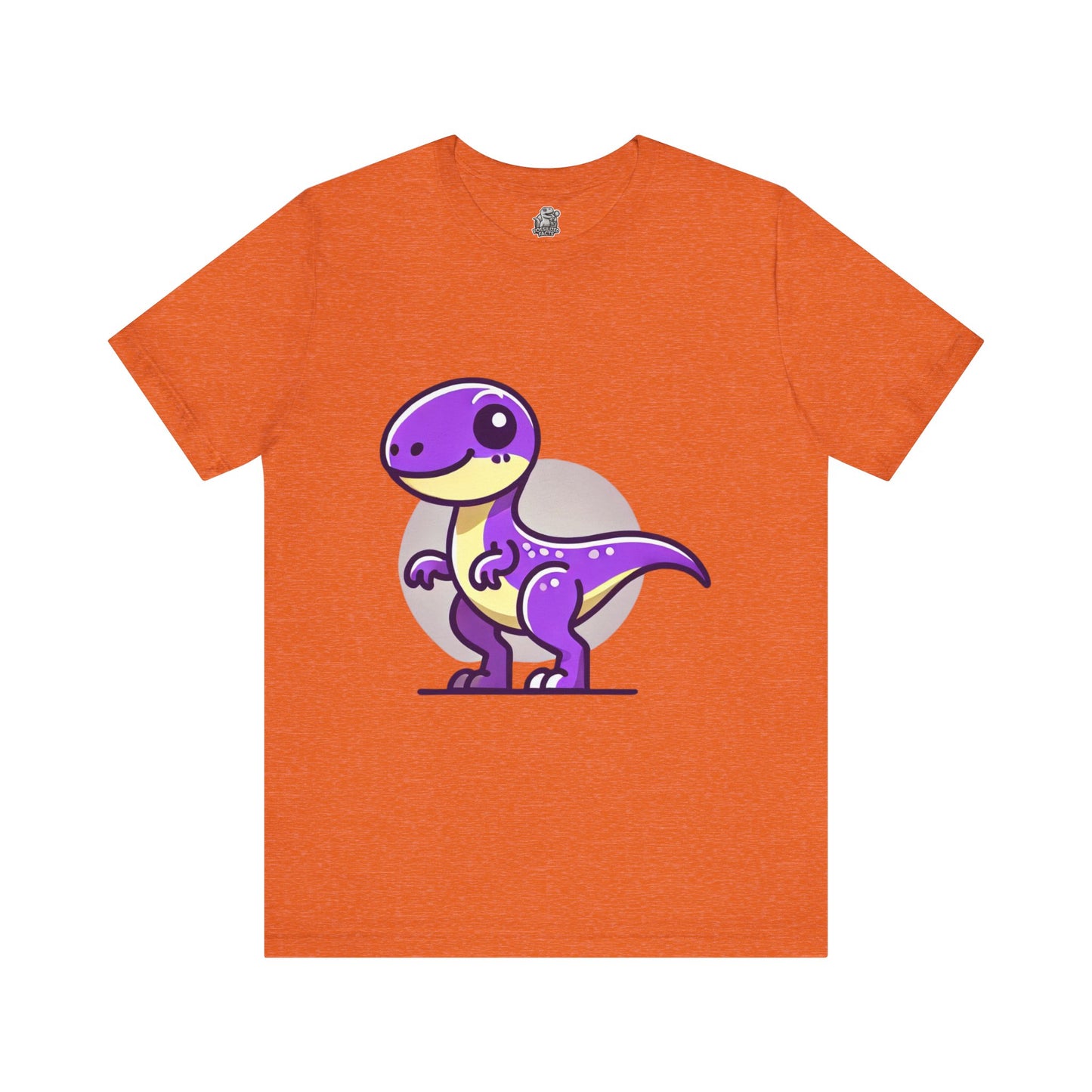 Purple Solar Cartoon Velociraptor - Unisex Jersey Short Sleeve Tee Super Comfy Dino T-Shirt Gift