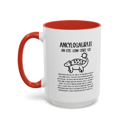 Cute Ankylosaurus Mug with Detailed Black Graphic Amazing Gift for the Dino Lovers in your life