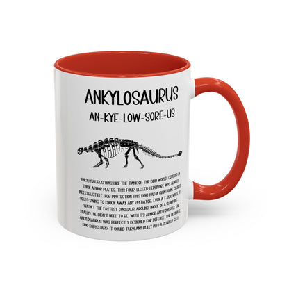 Fossil Ankylosaurus Mug with Detailed Black Graphic Amazing Gift for the Dino Lovers in your life