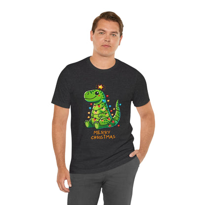 Merry Christmas - Tree Rex Devan - Unisex Jersey Short Sleeve Tee Super Comfy Dino T-Shirt Gift