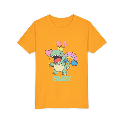 Crazy Cretaceous Cutie Youth Size T-Shirt for kids who love dinosaurs