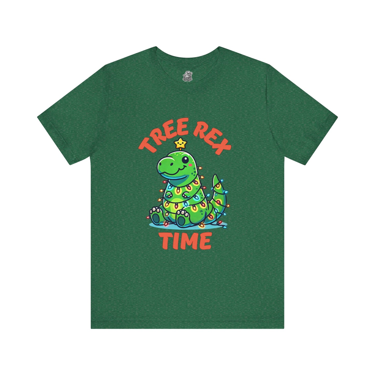 Tree Rex Time Christmas Jerry - Unisex Jersey Short Sleeve Tee Super Comfy Dino T-Shirt Gift