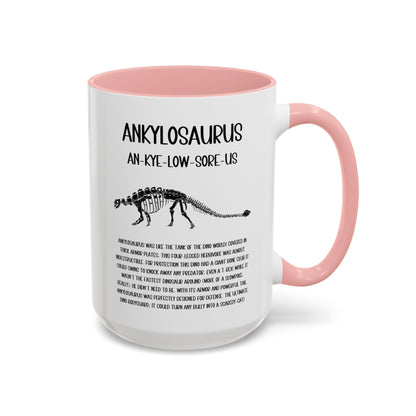 Fossil Ankylosaurus Mug with Detailed Black Graphic Amazing Gift for the Dino Lovers in your life