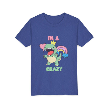 Crazy Cretaceous Cutie Youth Size T-Shirt for kids who love dinosaurs