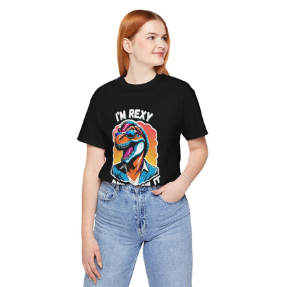 Swagger Rex – I’m Rexy and I Know It Unisex T-Shirt with Cool Sunglasses & Retro Style