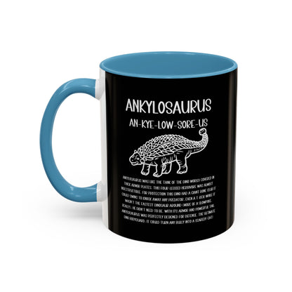 Outlined Ankylosaurus Mug with Detailed White Graphic Amazing Gift for the Dino Lovers in your life