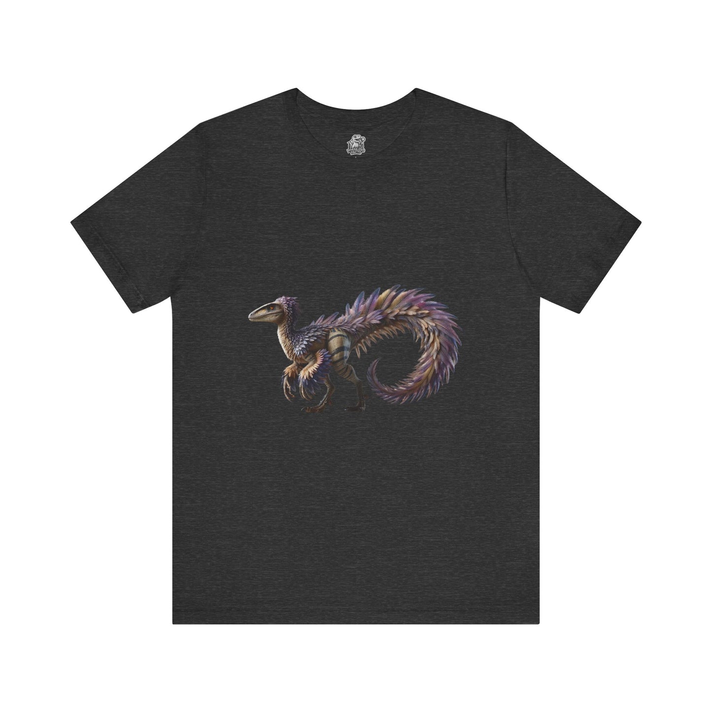 Majestic Feathered Velociraptor Tee – Fierce, Fabulous, and Full of Flair! 🦖💜✨ - Unisex Jersey Short Sleeve Tee Super Comfy Dino T-Shirt Gift