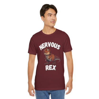 Tough and Nervous Rex Unisex T-Shirt – Funny & Adorable Unisex Dino Tee for Every Occasion